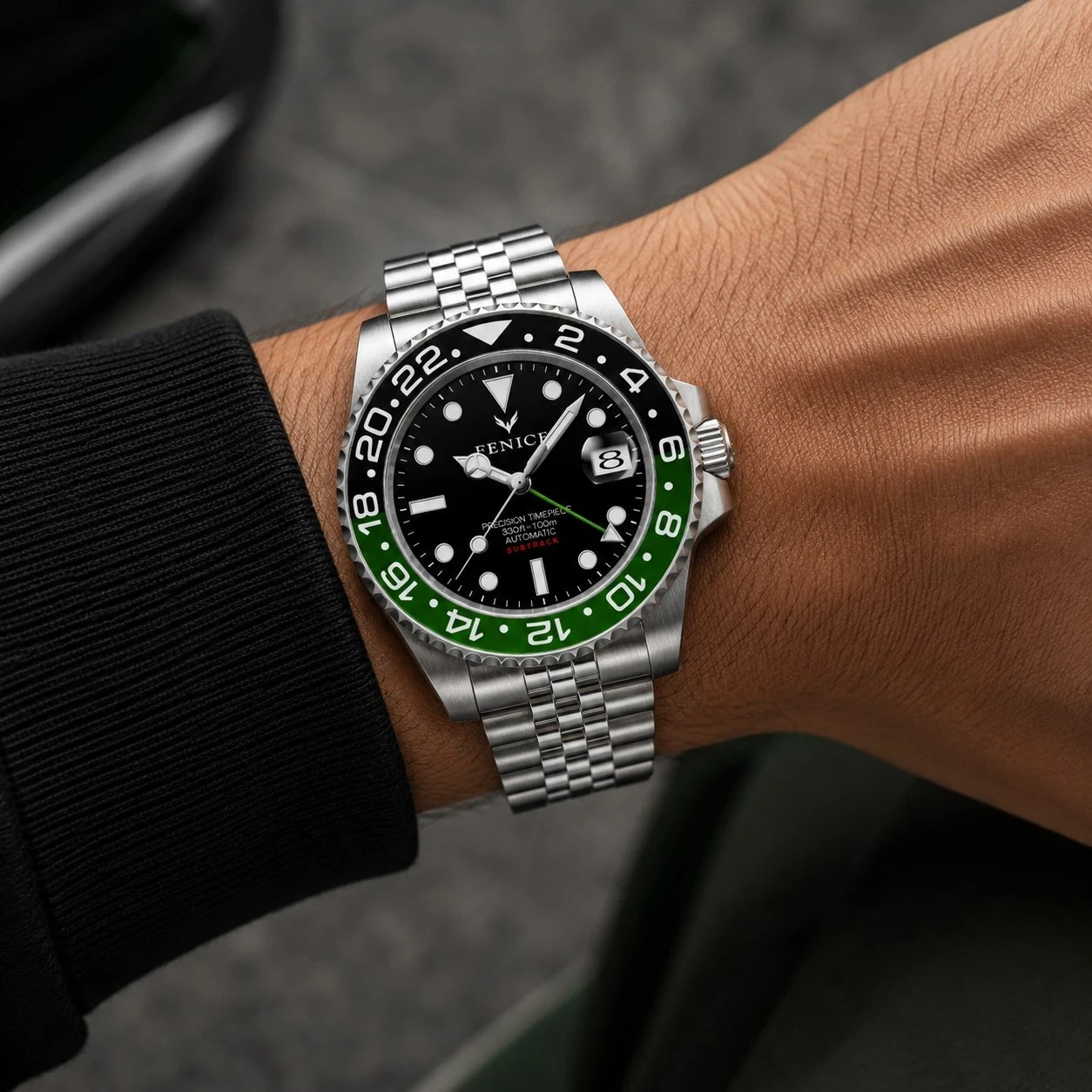 Fenice Subtrack Spectre GMT Automatic Watch 10ATM Seiko NH34A
