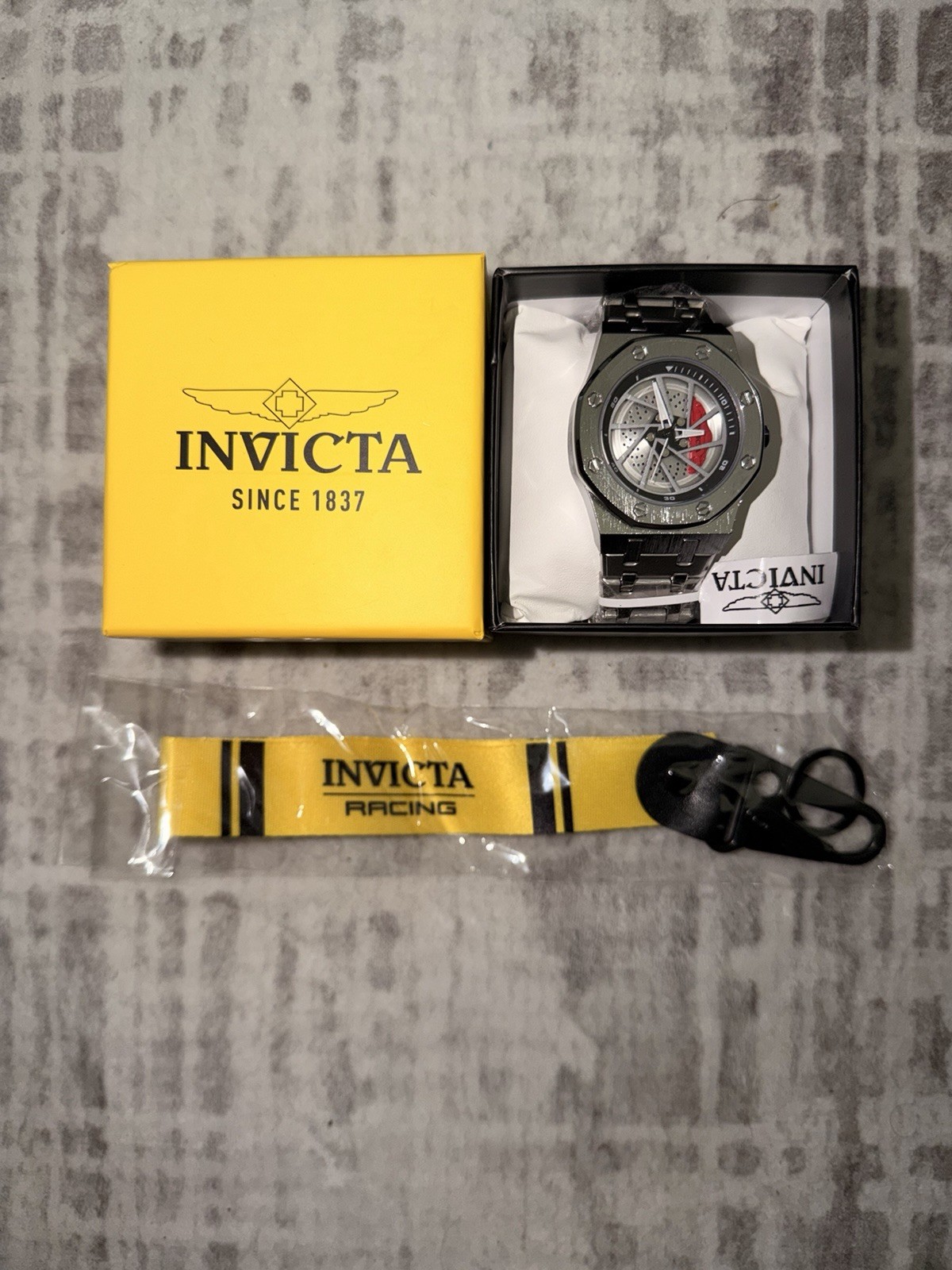 Invicta Speedway Rim Red Brake Caliper Men’s 42mm Quartz Fashion Watch 69485