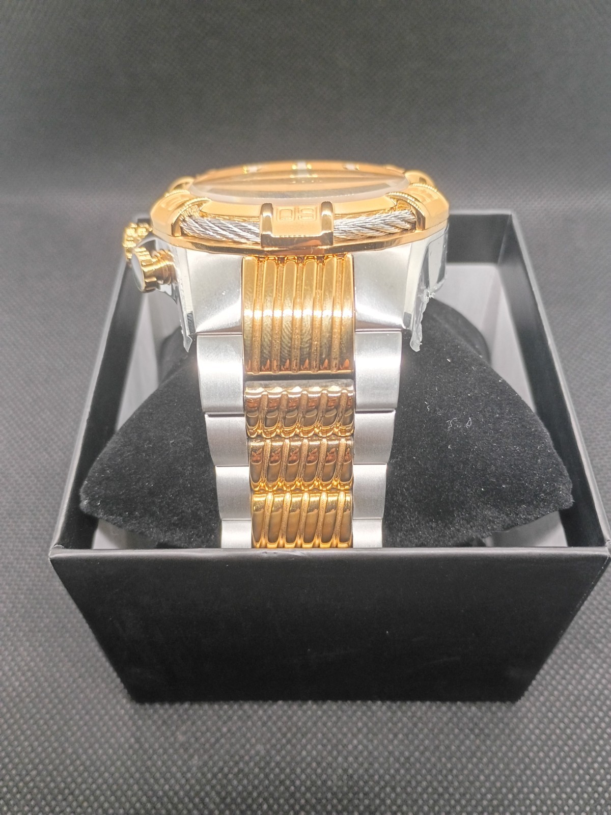 New Invicta Bolt 25864 51mm Chronograph TwoTone Stainless Steel Watch In Box!