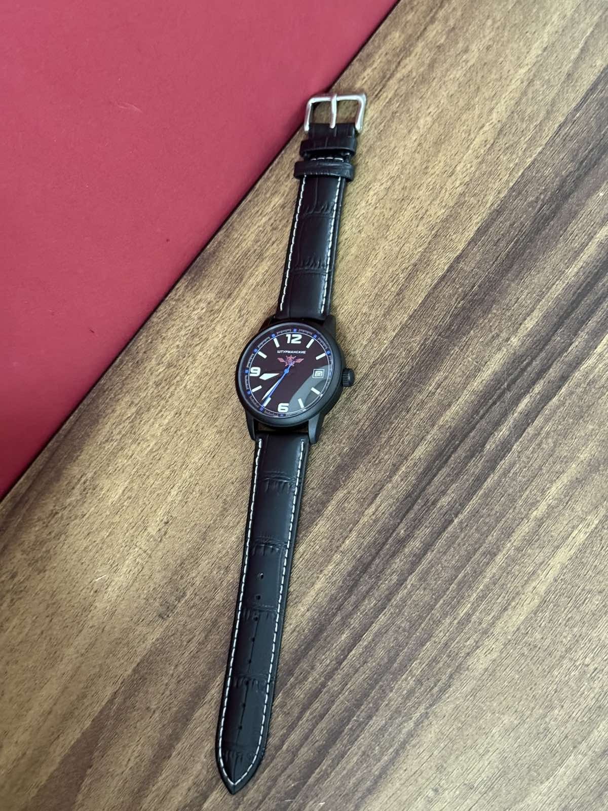 Watch Aviator Pilot Mechanical Vintage Soviet USSR Military Day Calendar Raketa