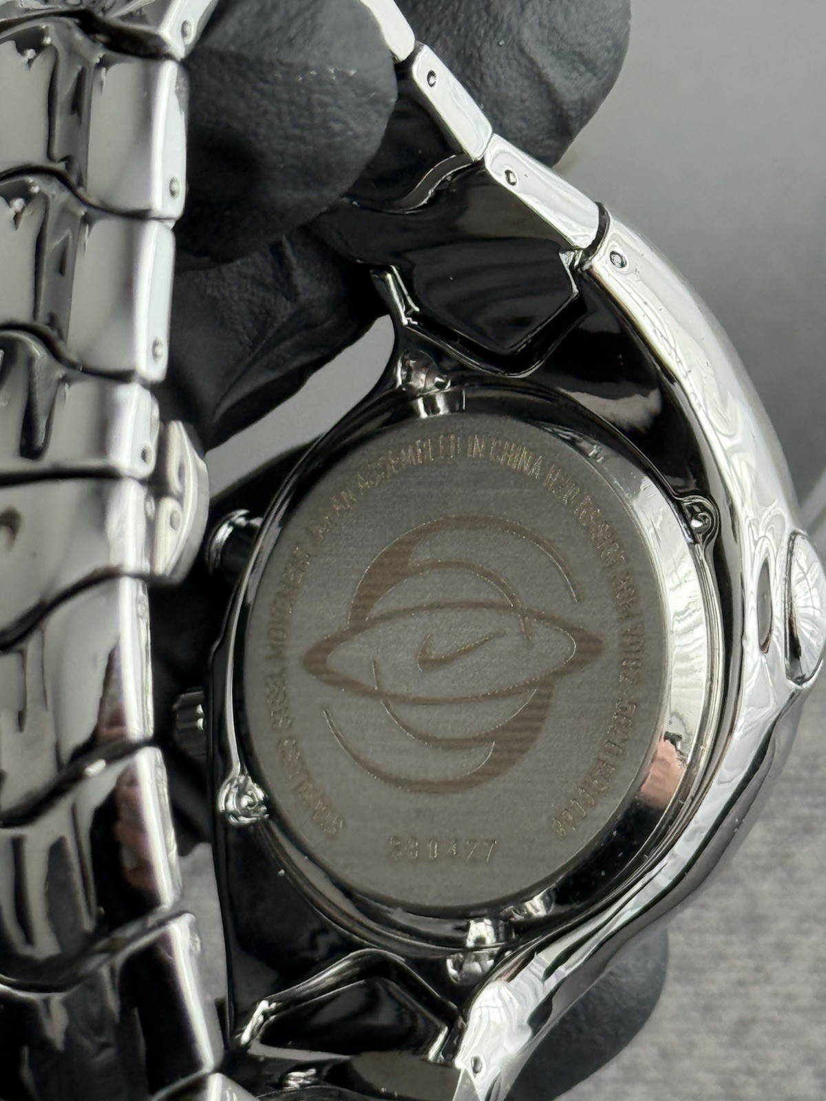 Vintage Nike Triax Metal Steel Watch Hype Y2K Avantgarde Retro Silver Chrome