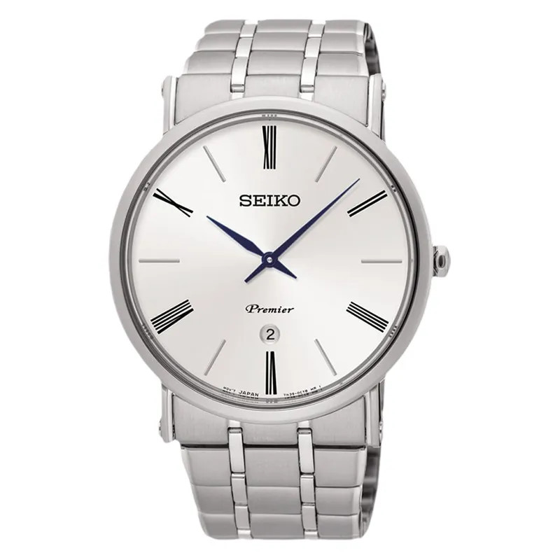 Seiko Premier SKP391P1 Quartz White Dial Stainless Steel Strap