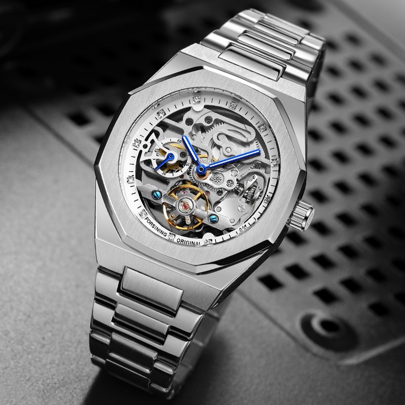 Luxury Men’s Automatic Mechanical Self-wind Waterproof Octagon Shape AUTO Watch