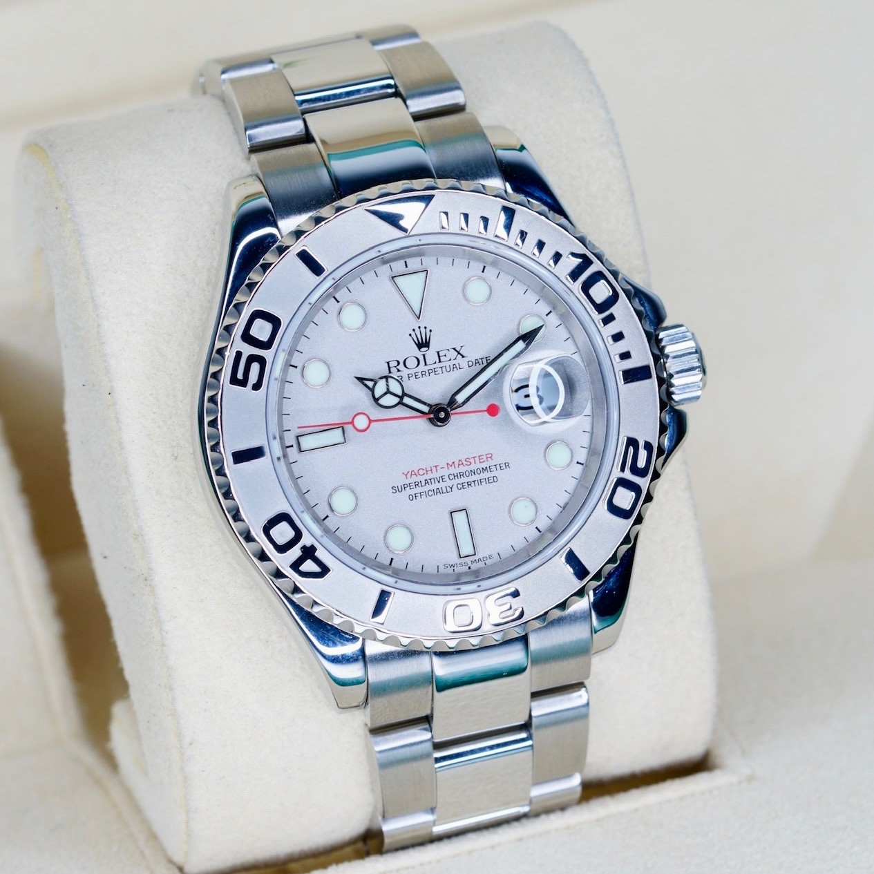 Rolex 16622 Yacht-Master 40 PLATINUM Grey Dial Stainless Steel 40mm