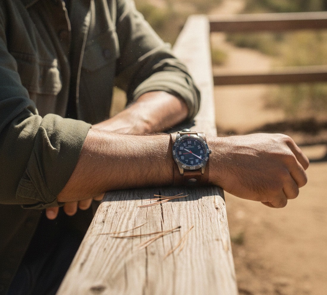 CuffWatches – Men’s Leather Cuff Watch