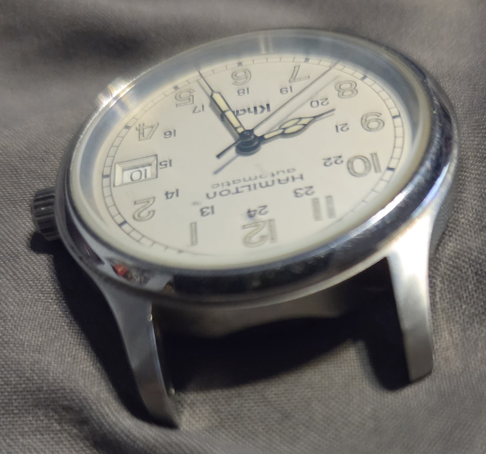 Men’s Hamilton Khaki 9721B White Dial Day Automatic Watch 36mm