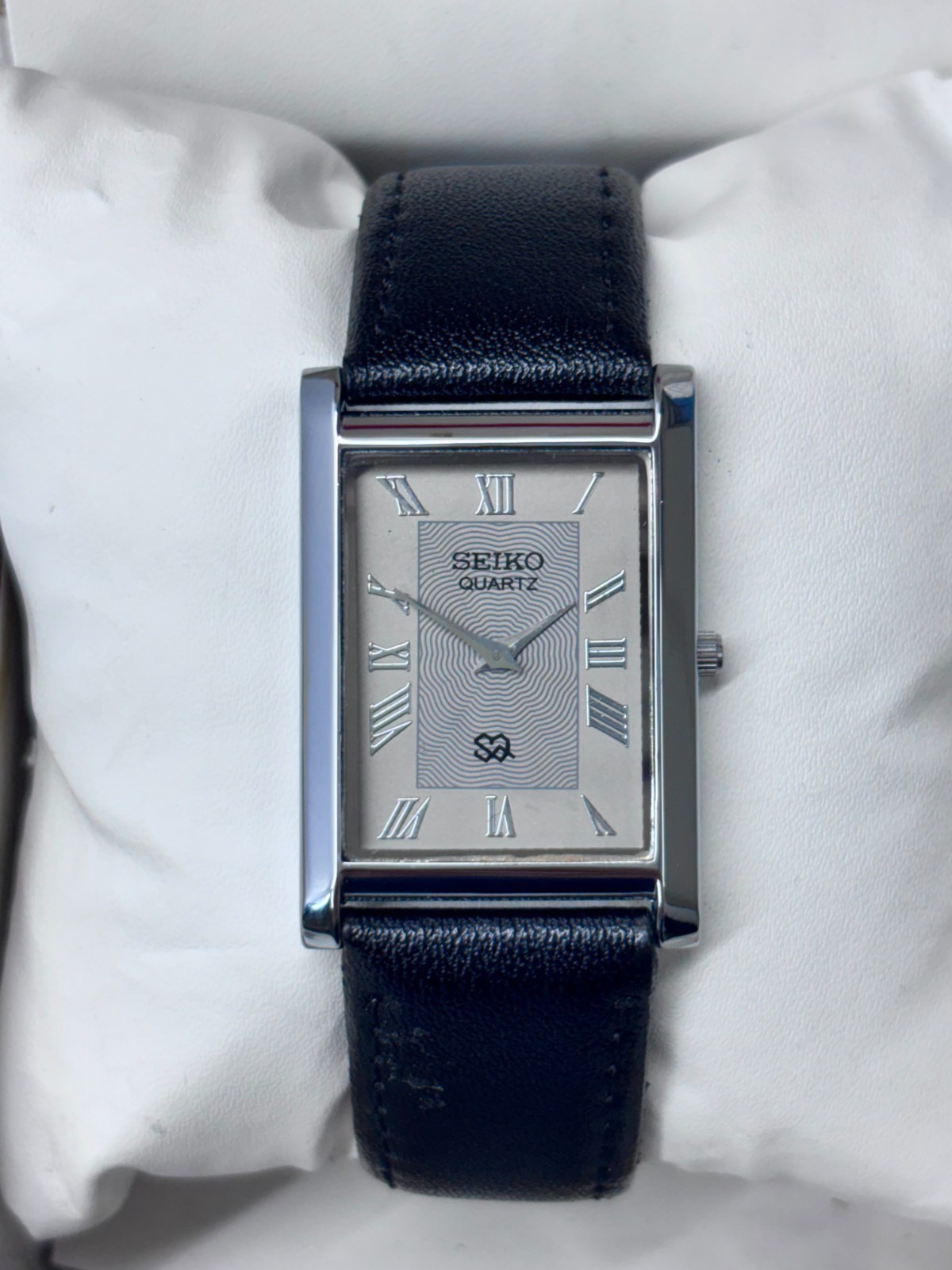 Vintage Refurbished Seiko Slim Tank Quartz Japan Men’s Wrist Watch