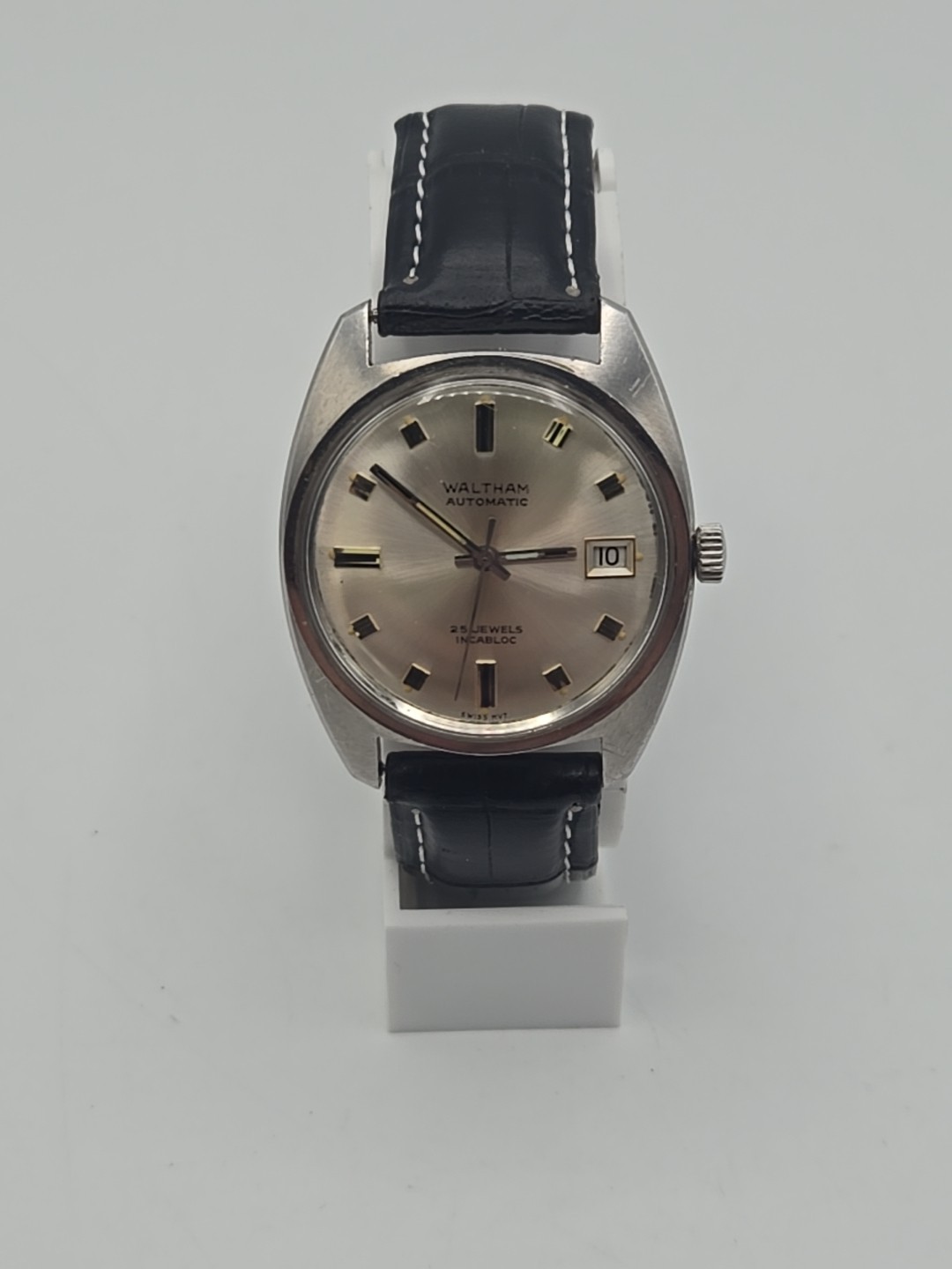 Vintage 1970’s Waltham 25 Jewel Self Winding Men’s Watch WORKS SEE DESCRIPTION