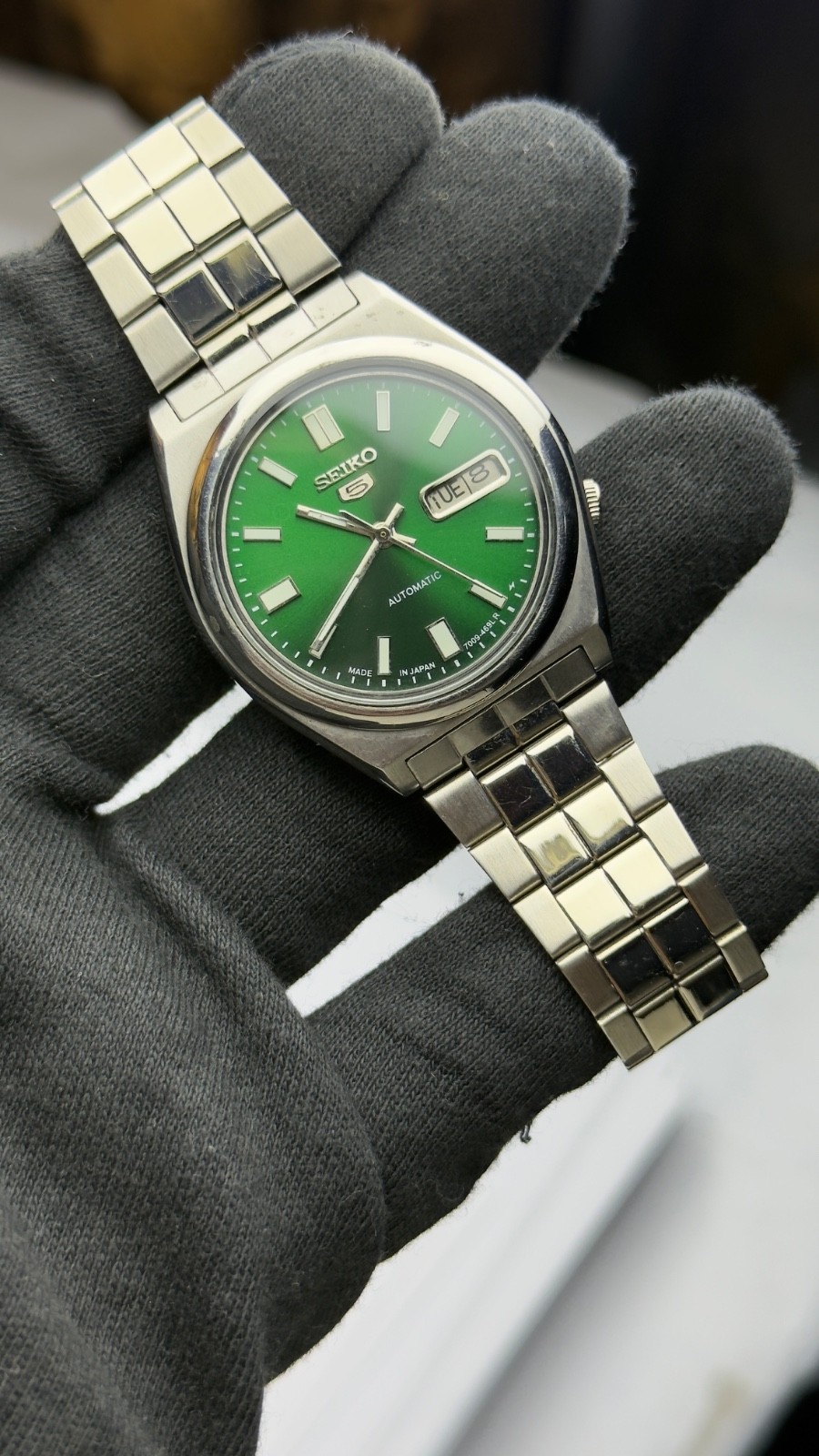 Lot of 4 Vintage Seiko 5 Automatic Day-Date Men’s Japanese Watche 7009