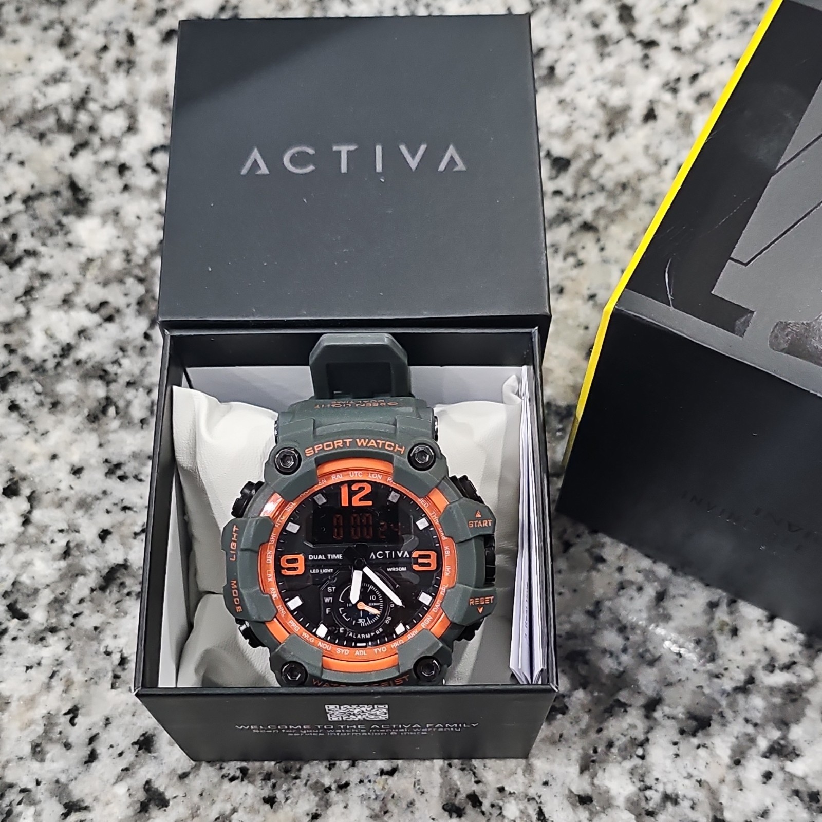 Invicta Activa Vextron X Invicta Dual Time Digital Gray Orange 52mm Men’s Watch