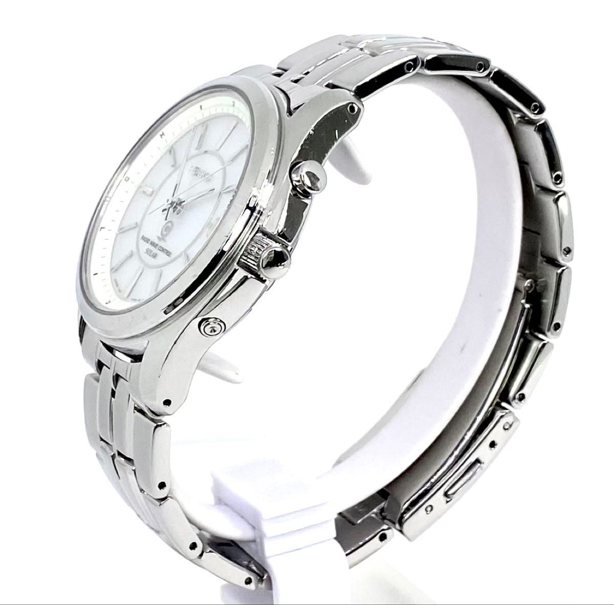 Seiko 7B22 Radio Solar Silver Dial Stainless Watch