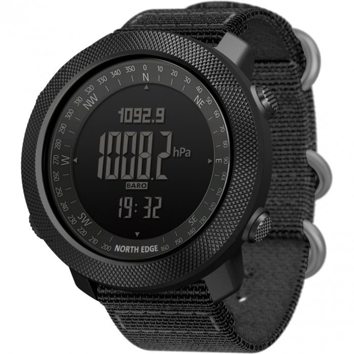 North Edge Apache 5BAR Men’s Waterproof Tactical Wristwatch with Compass, Quartz