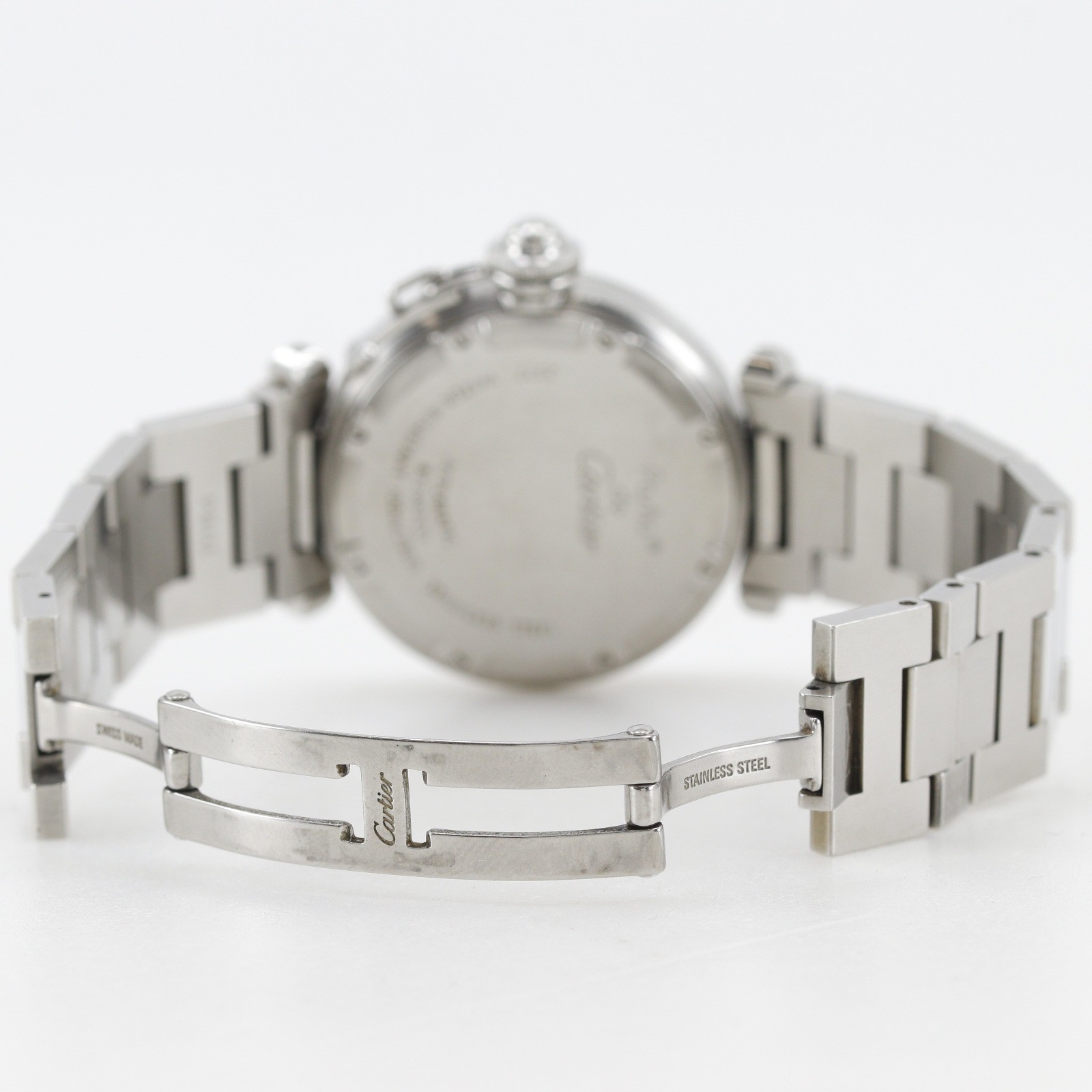 CARTIER Pasha C Meridian GMT Watches W31078M7 SilverDial Stainless Steel M…