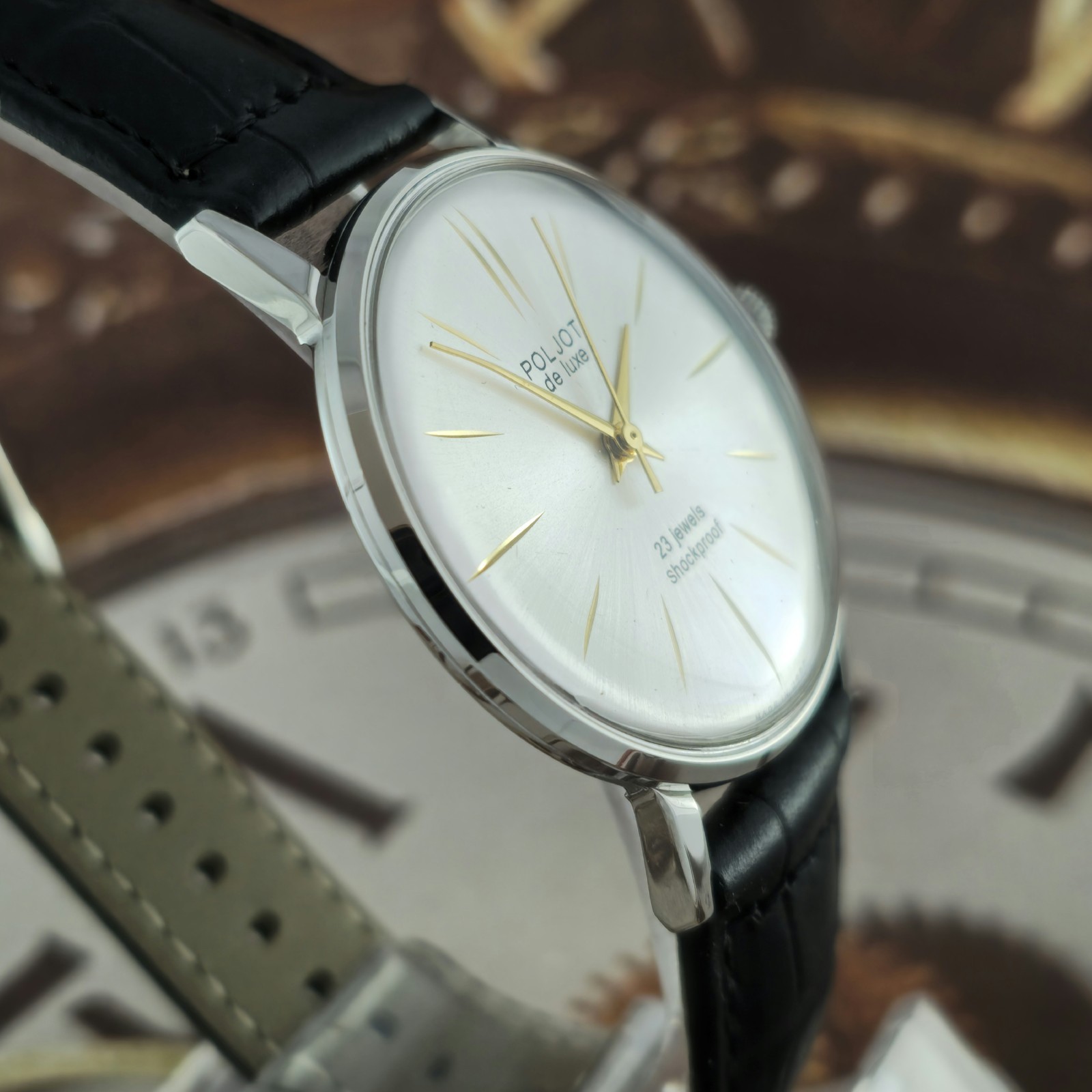 Vintage Watch USSR Poljot De Luxe 23 Jewels ULTRA SLIM Soviet Mechanical Watch