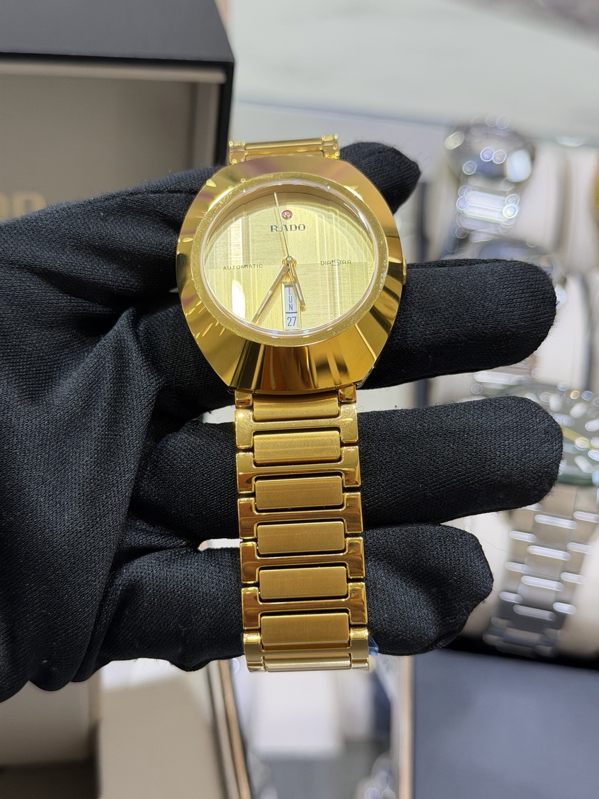 New Rado Original Automatic DiaStar Yellow Gold Tone Men’s Watch R12161253