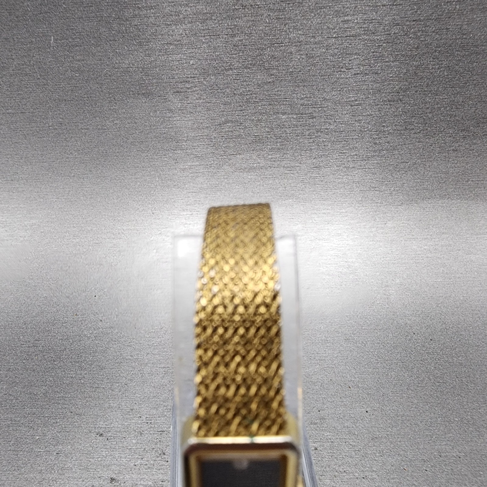 Seiko Tank Watch Women 13mm Black Dial Gold Tone Rectangle 2e20-6239 New Battery