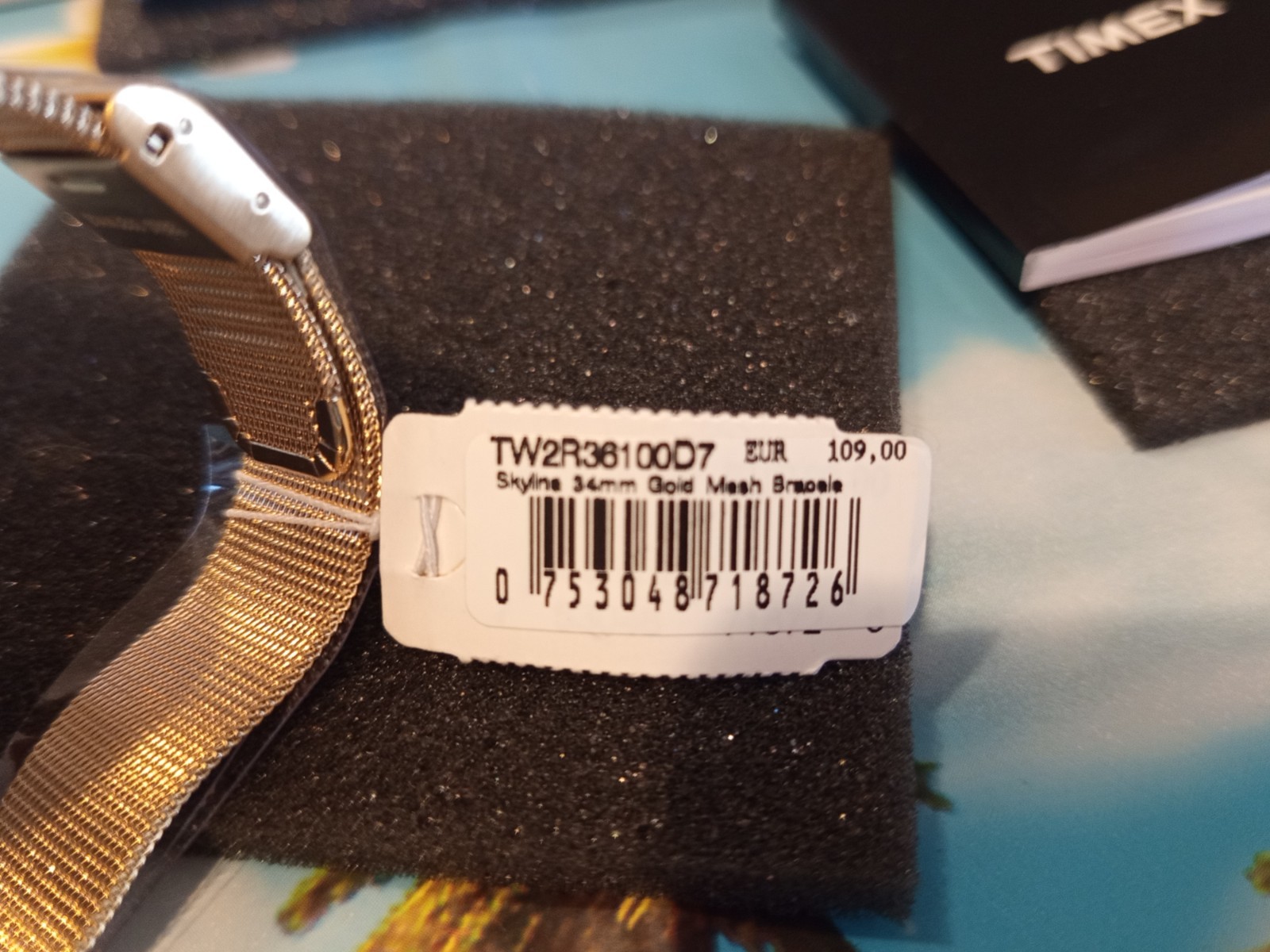 Timex Skyline 34mm Gold Mesh Bracelet Watch TW2R36100D7 NEW Wristwatch