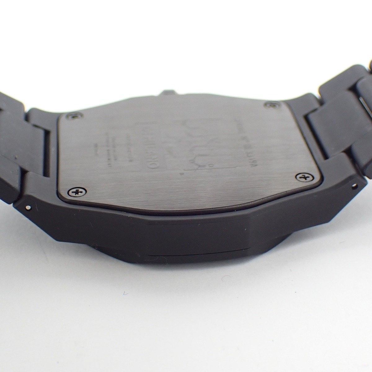 D1 MILANO Polycarbonate Quartz Wristwatch Black with Genuine Strap Used