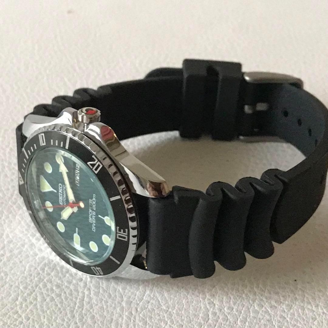 Seiko Diver Automatic Watch US 6 / UK 4 Black Green Vintage Japan Auth 064660