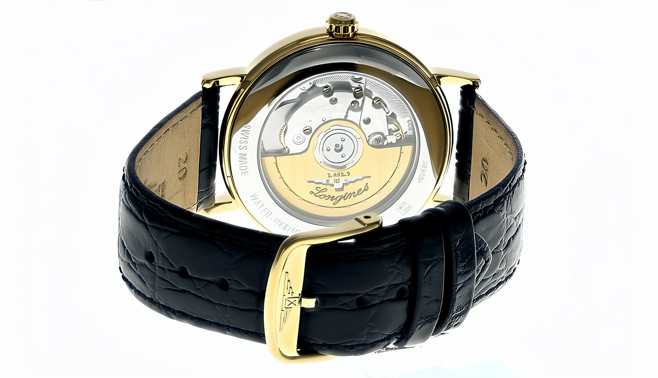 LONGINES Presence Automatic 38.5MM White Dial Leather Men’s Watch L4.904.2.11.2