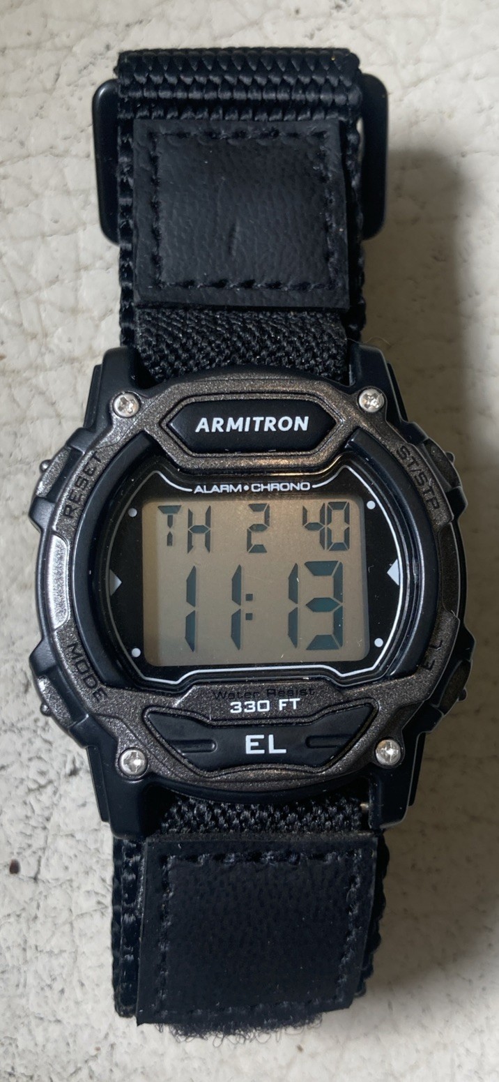 Armitron Sport Unisex Digital Chronograph Nylon Strap Watch. Good condition.