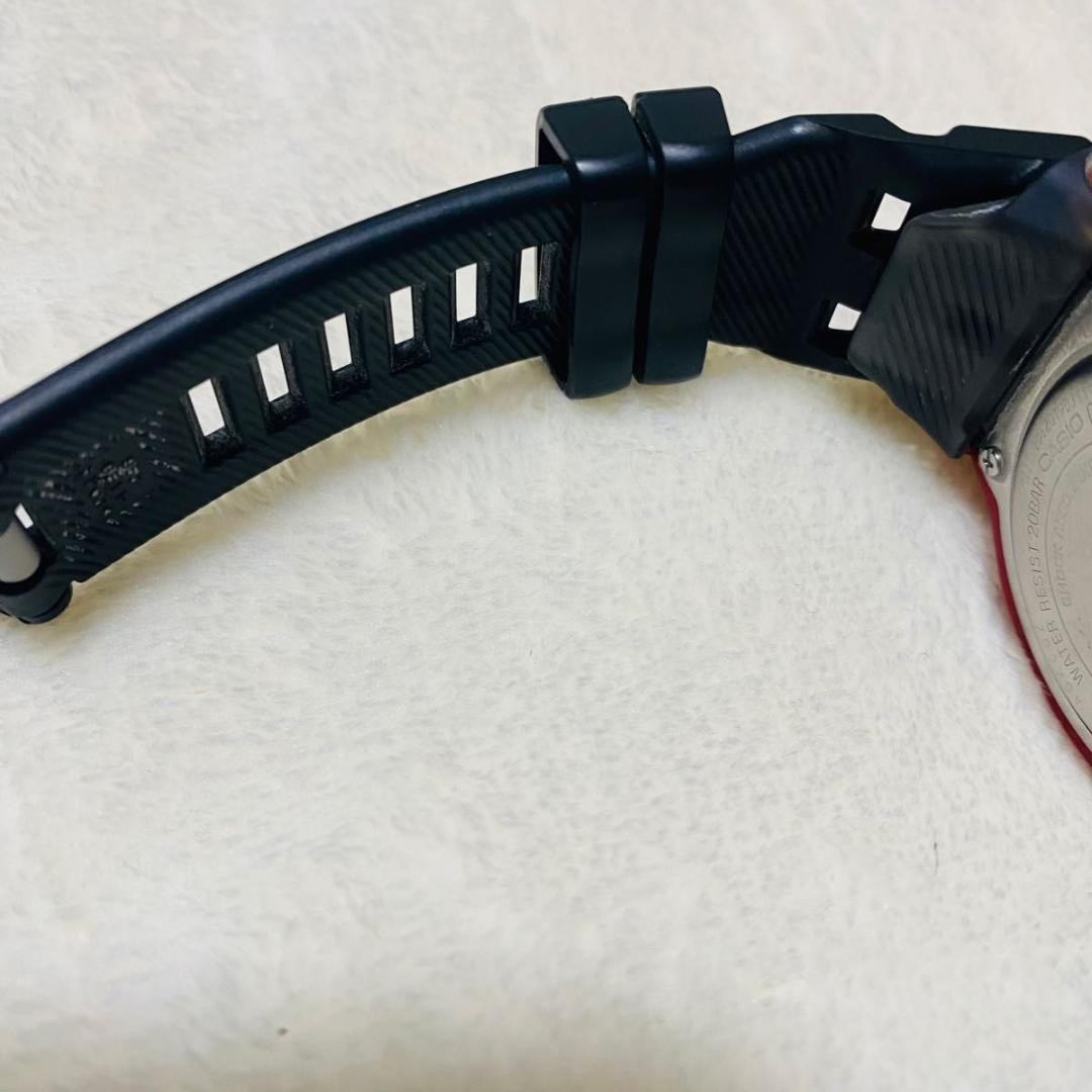 CASIO G-SHOCK G-SQUAD GBD-100SM-4A1JF Digital Watch Clear Red Black Used Japan