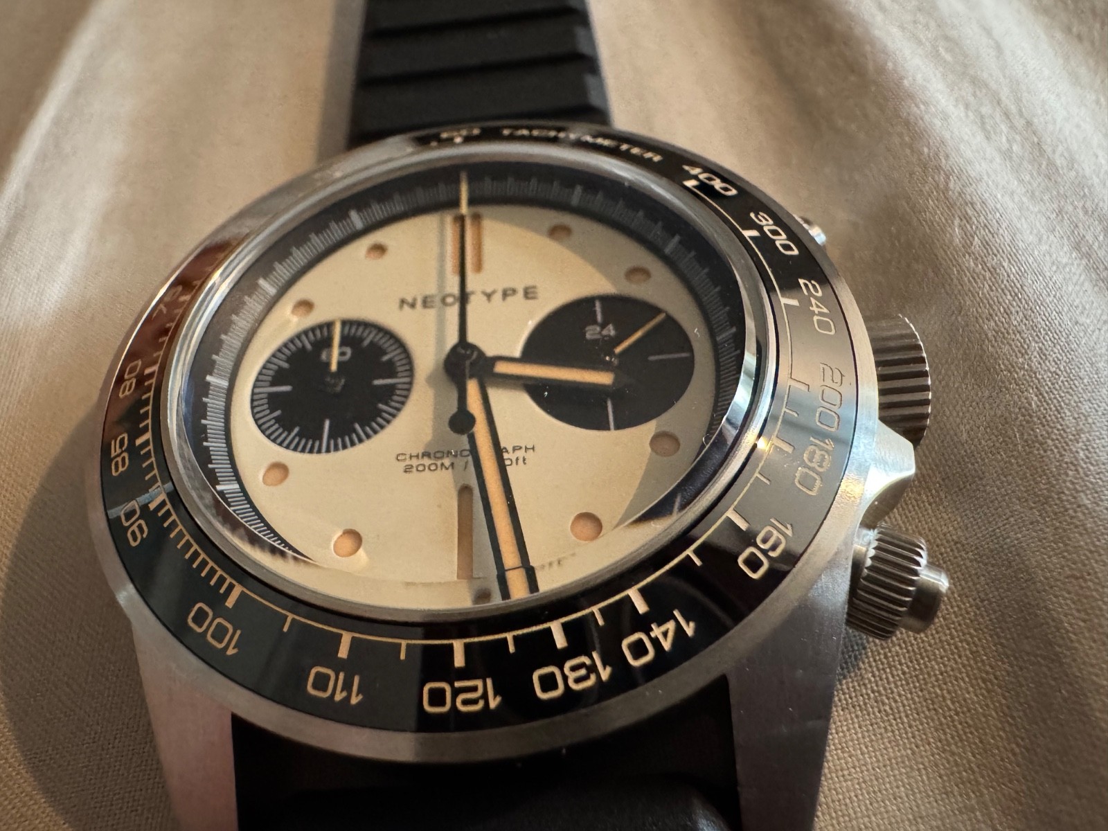 Neotype LM02 TYPE C Panda Chronograph Watch Limited New