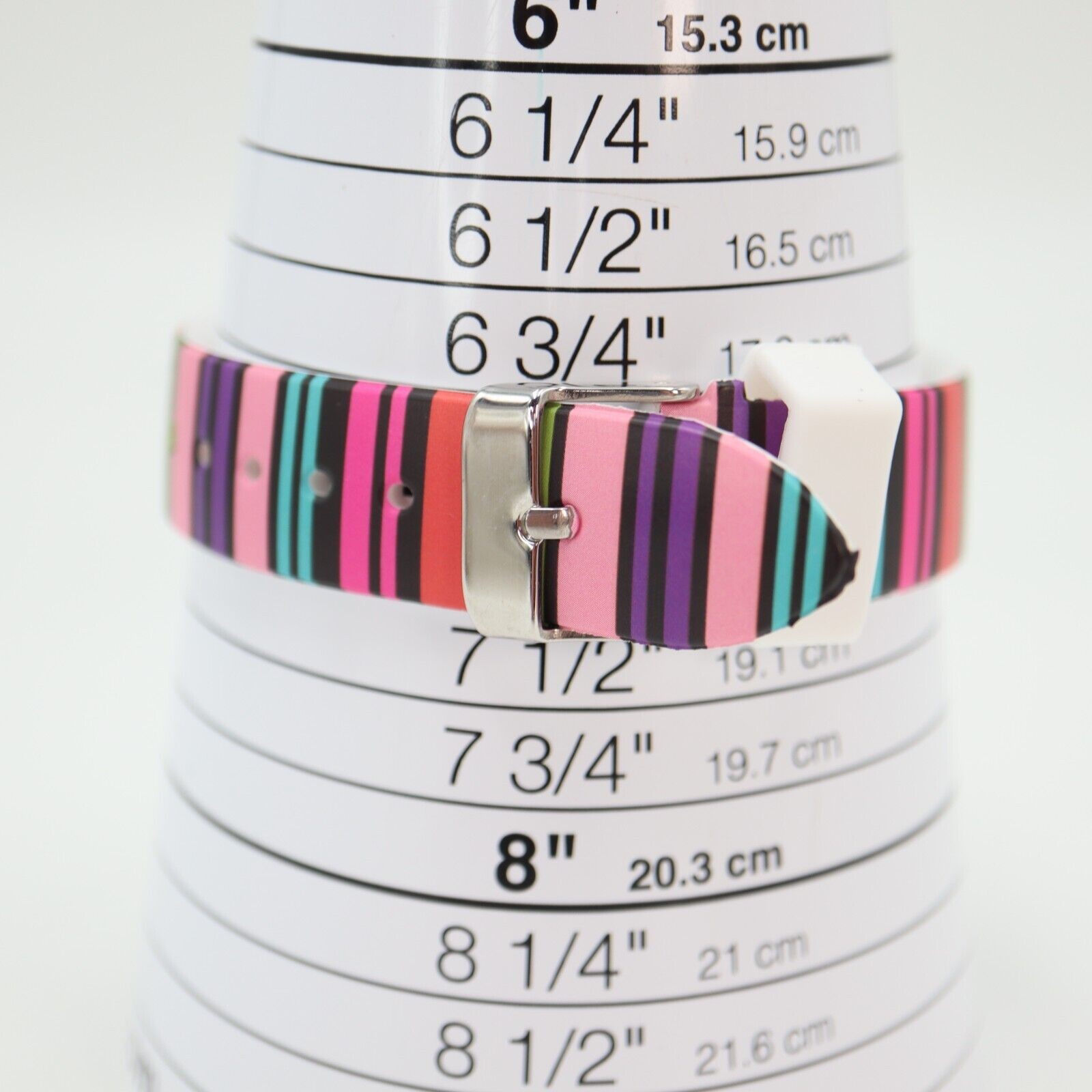 Jessica Carlyle Multicolor Watch 38mm Black Jeweled Dial Silicone Strap Working