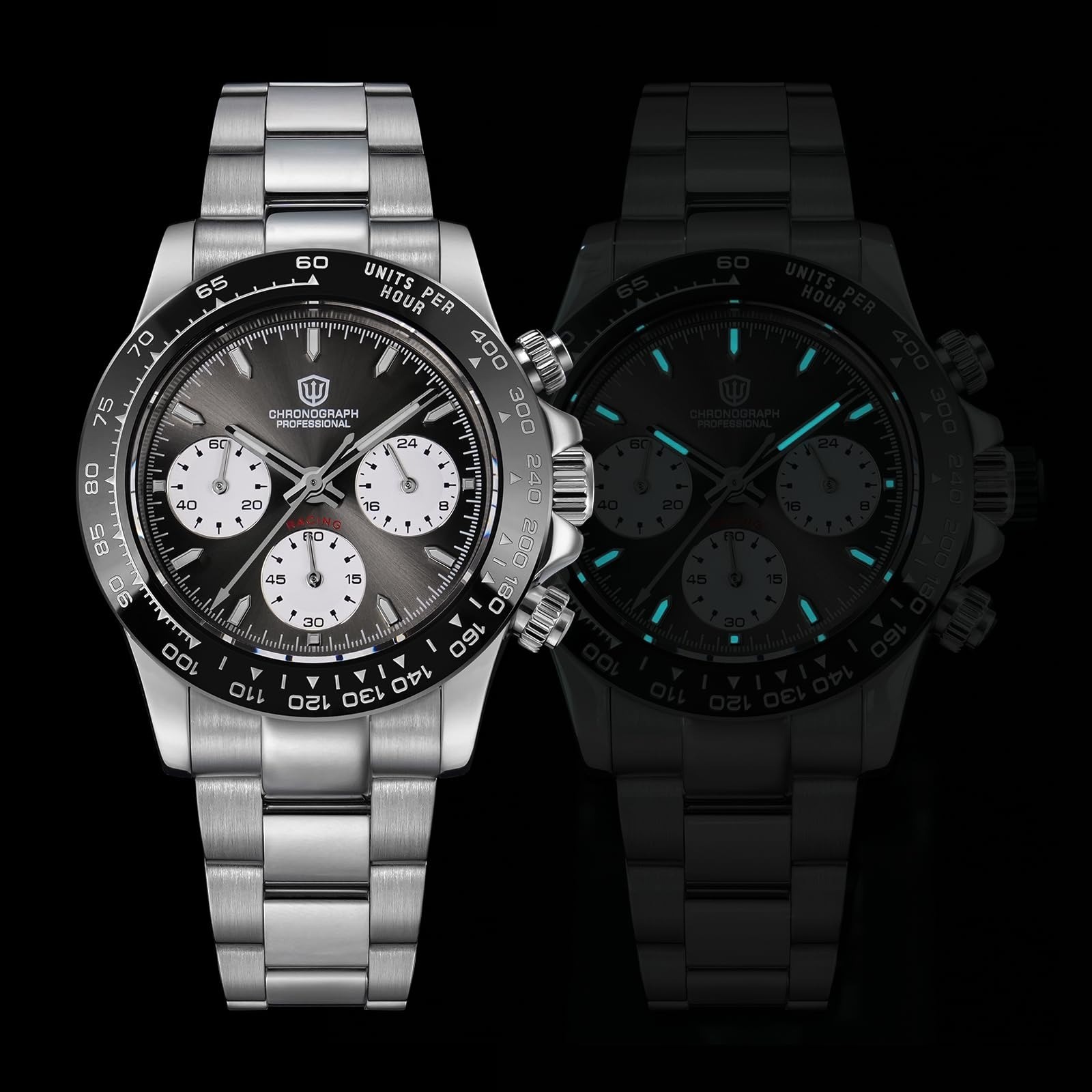 watchdives Chronograph Watch WD16500 V2 Quartz 100M Waterproof Men’s