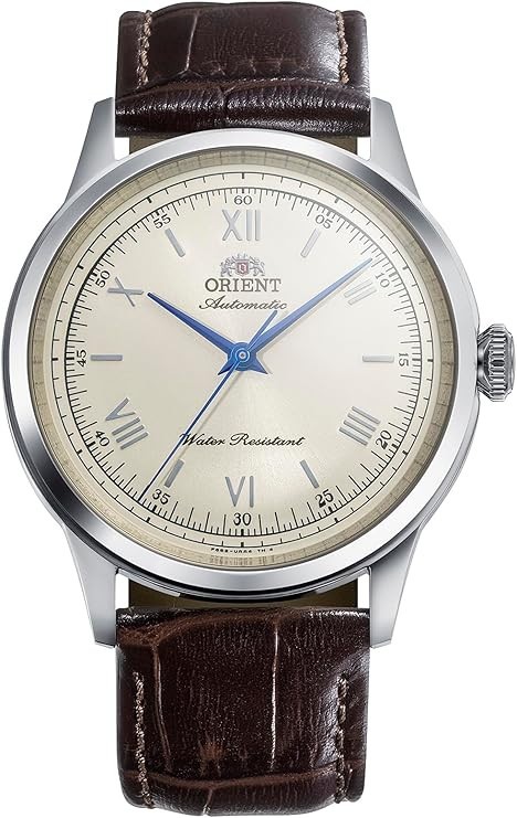 ORIENT RN-BB0003Y Bambino 38mm Ivory Roman No Date Automatic Leather Watch