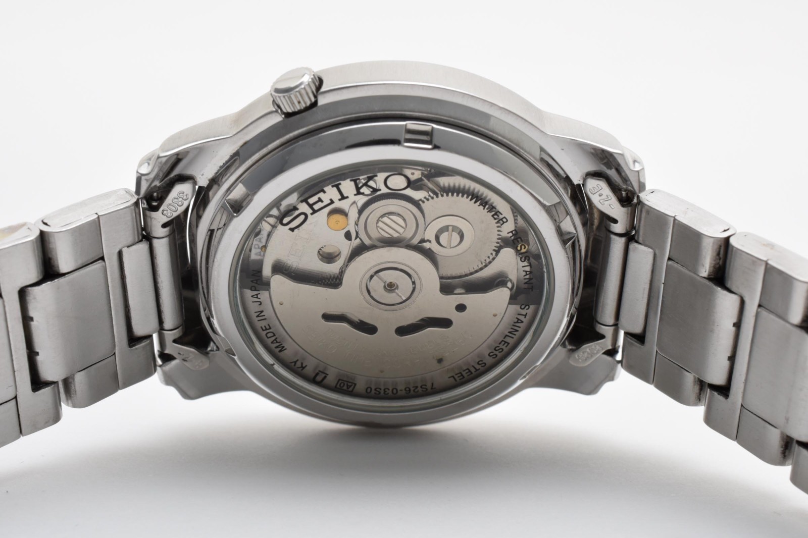 [ NEAR MINT ] SEIKO 5 7S26-03S0 Silver Dial 37mm Automatic Watch From JAPAN