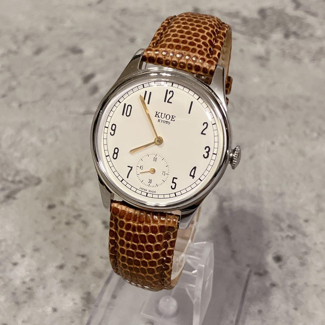 KUOE Kyoto Old Smith 90-001 Watch Stainless Steel Leather Working from Japan
