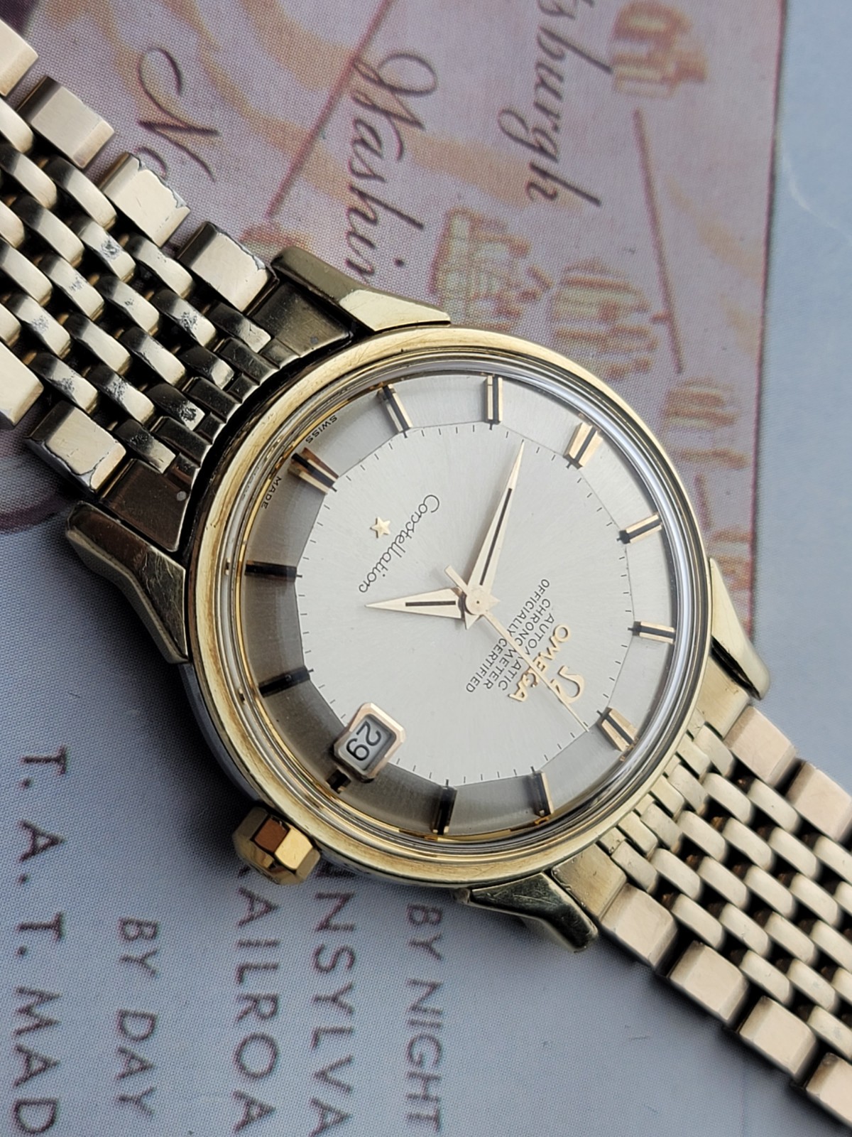 Vintage 14K / SS Omega Constellation Pie-Pan 168-005 caliber 561 .SERVICED.