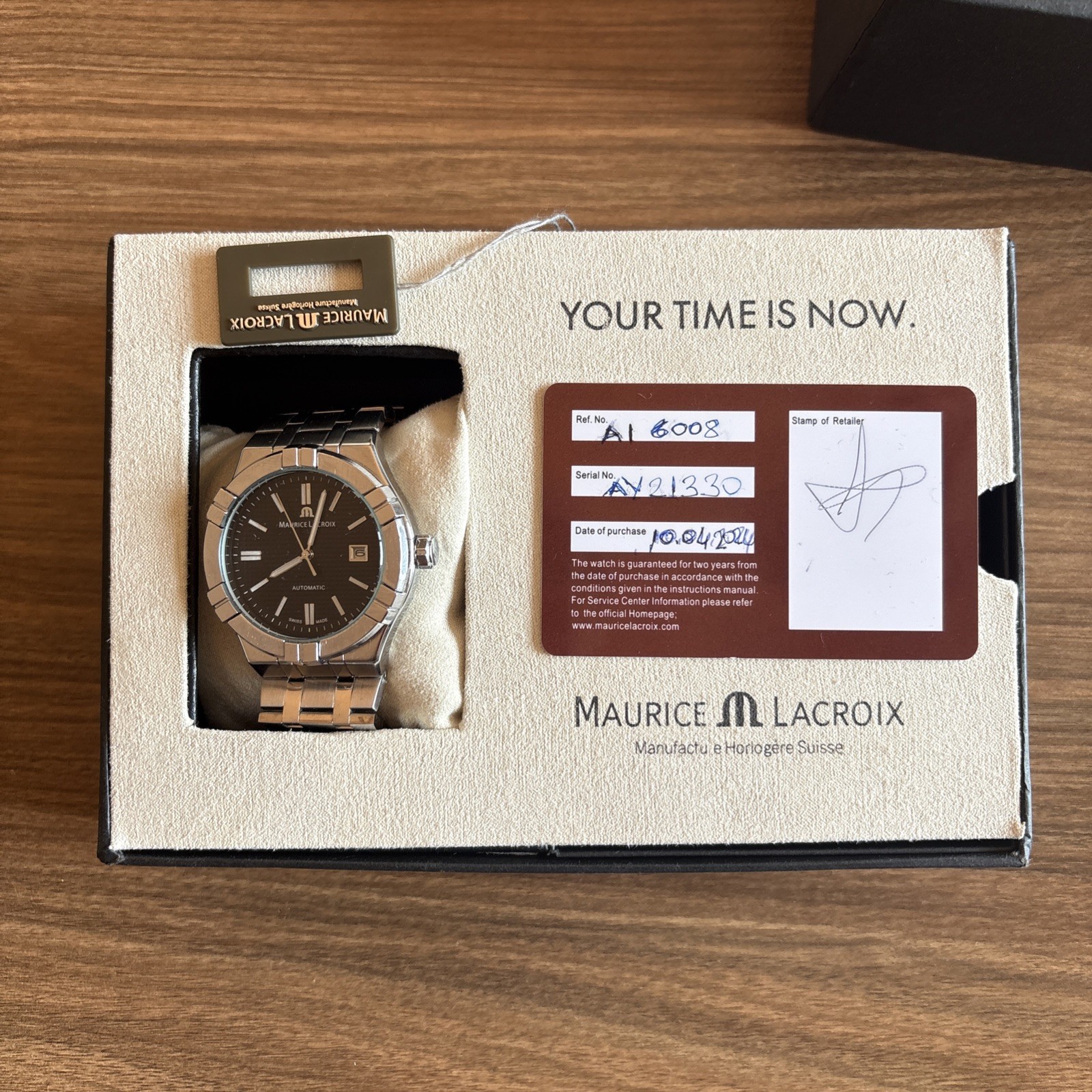 MAURICE LACROIX Aikon Automatic AI6008 42mm Black Dial Steel