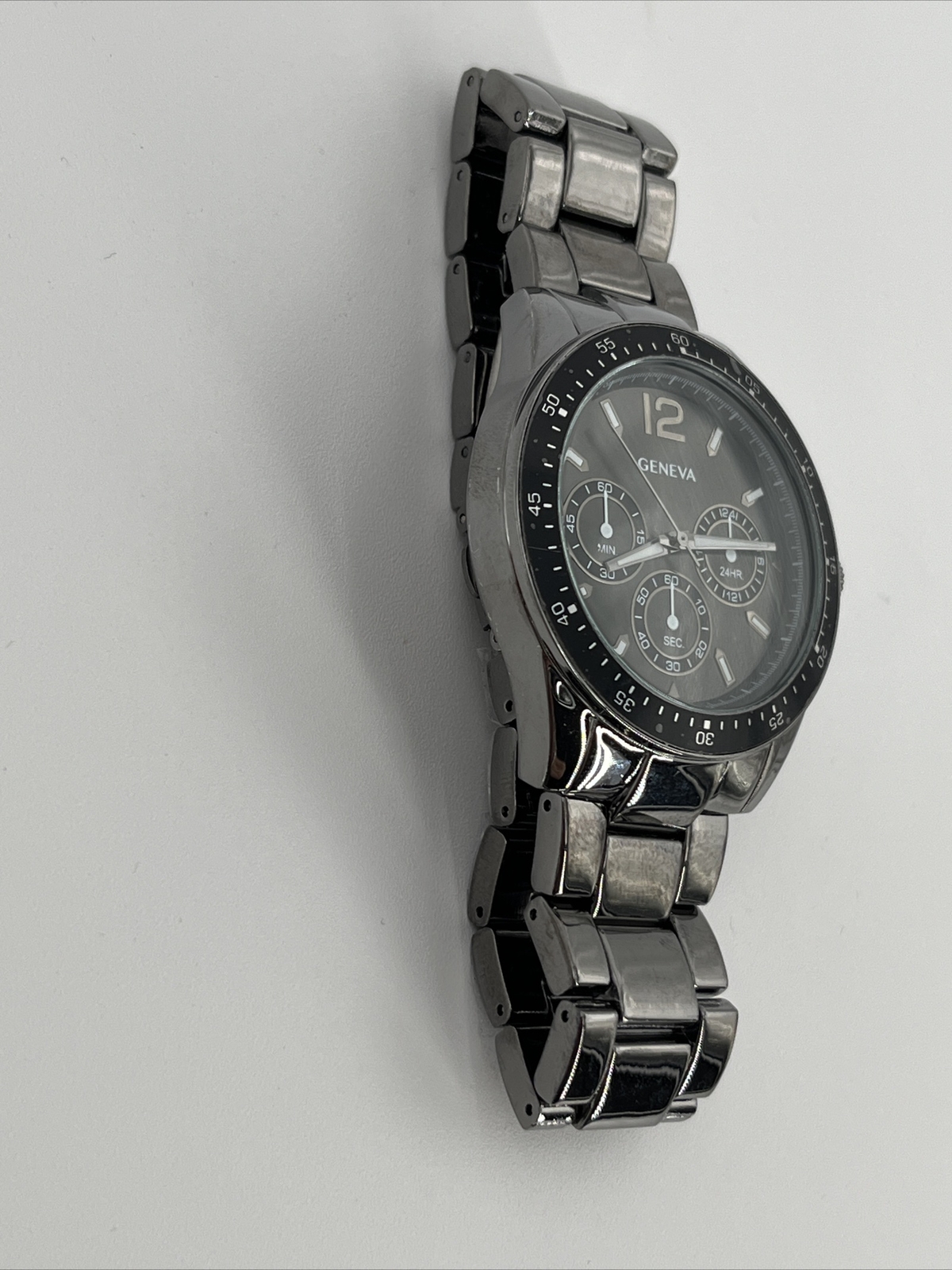 Geneva Men’s Watch Sports Business Quartz Wristwatch Luxury Edition Grey-New