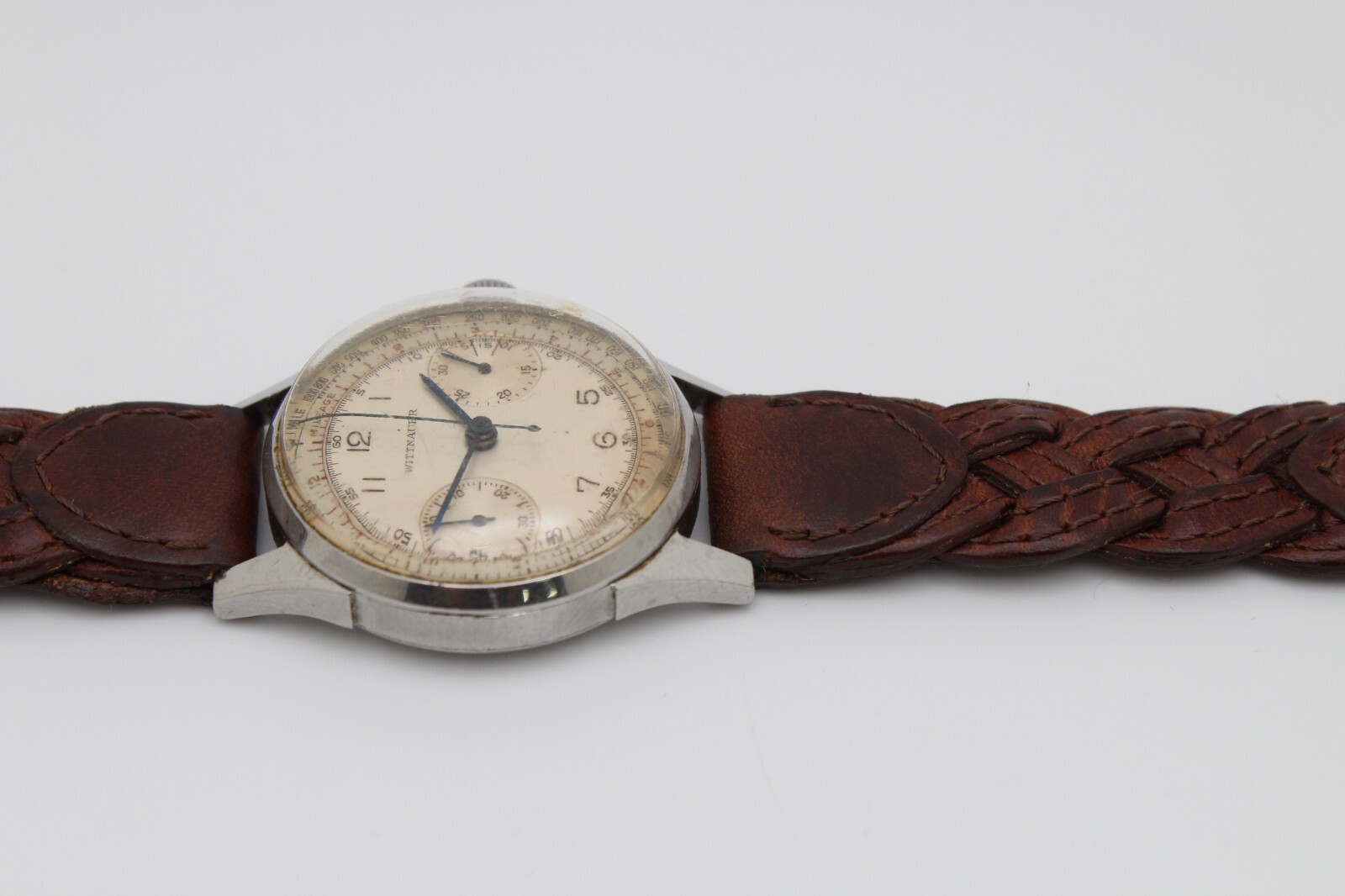 Longines Wittnauer 32mm Pilot’s Chronograph 2 Register Vintage 1940s WWII Era