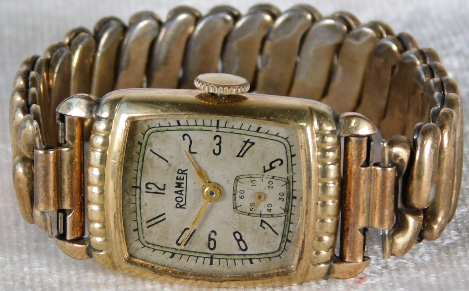 Vintage Art Deco Roamer Swiss 15J Gold Filled 22mm Mech. Tank Wrist Watch Repair
