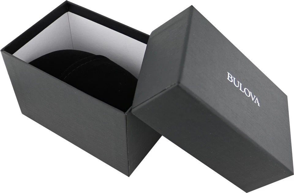 Bulova Men’s Sport Chronograph Black Silicone Quartz Watch 43MM 98A297