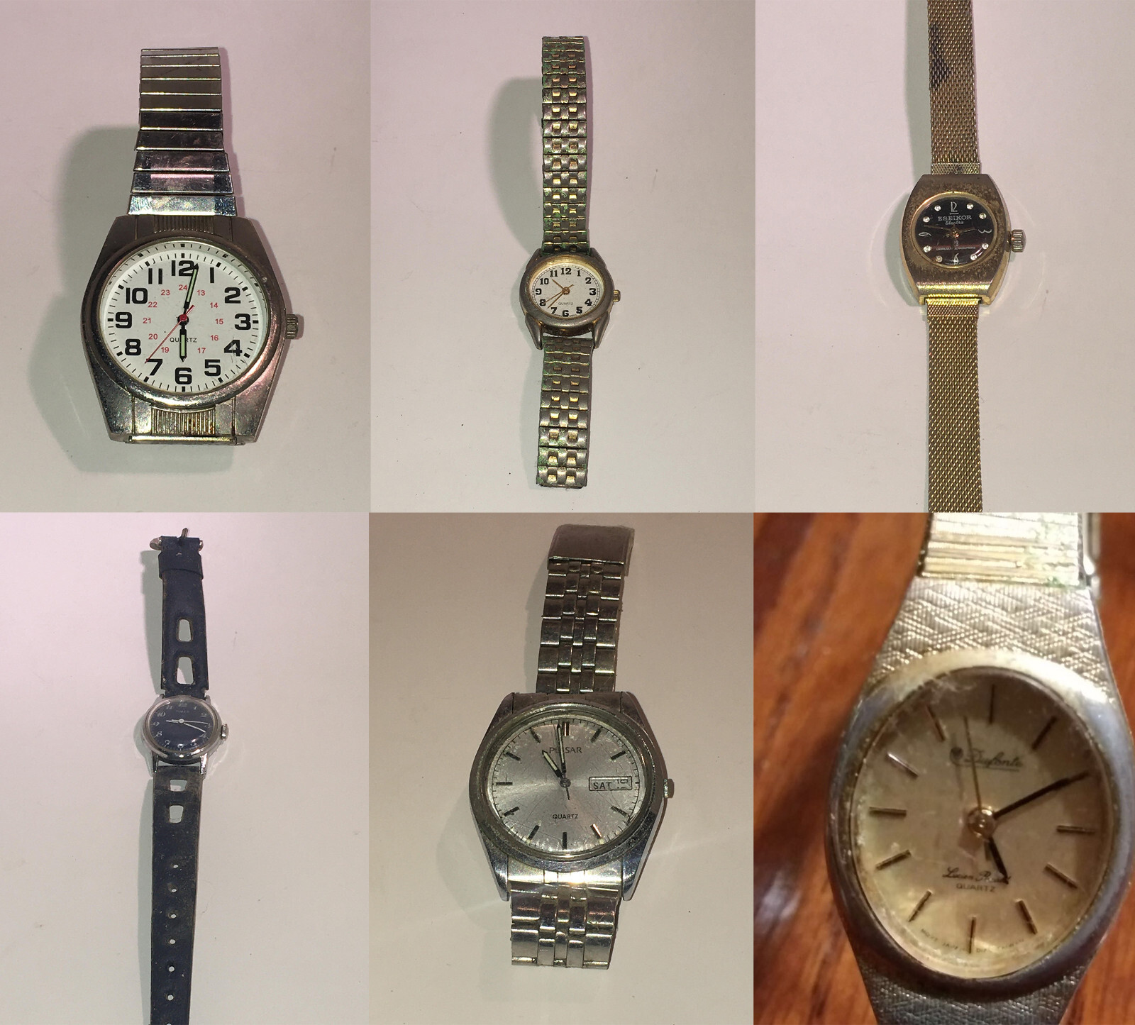 Various Vintage Wristwatches / Watch (untested / for parts)