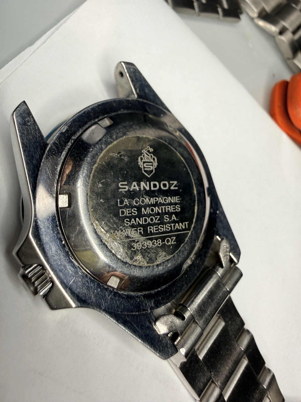 Sandoz Swiss ETA Quartz Diver 100M Sapphire Crystal Box Runs