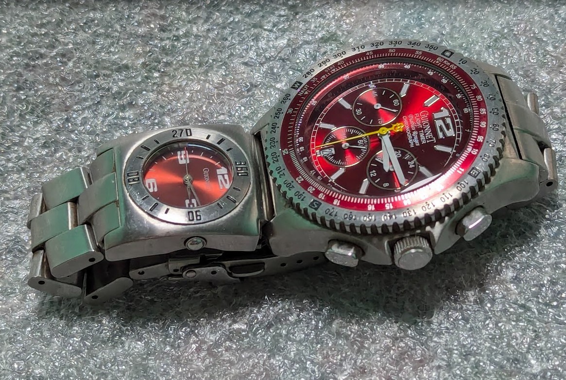 Very Rare Double Aviators 45mm Guionnet Flight Timer Chronograph BR401RTW. Works