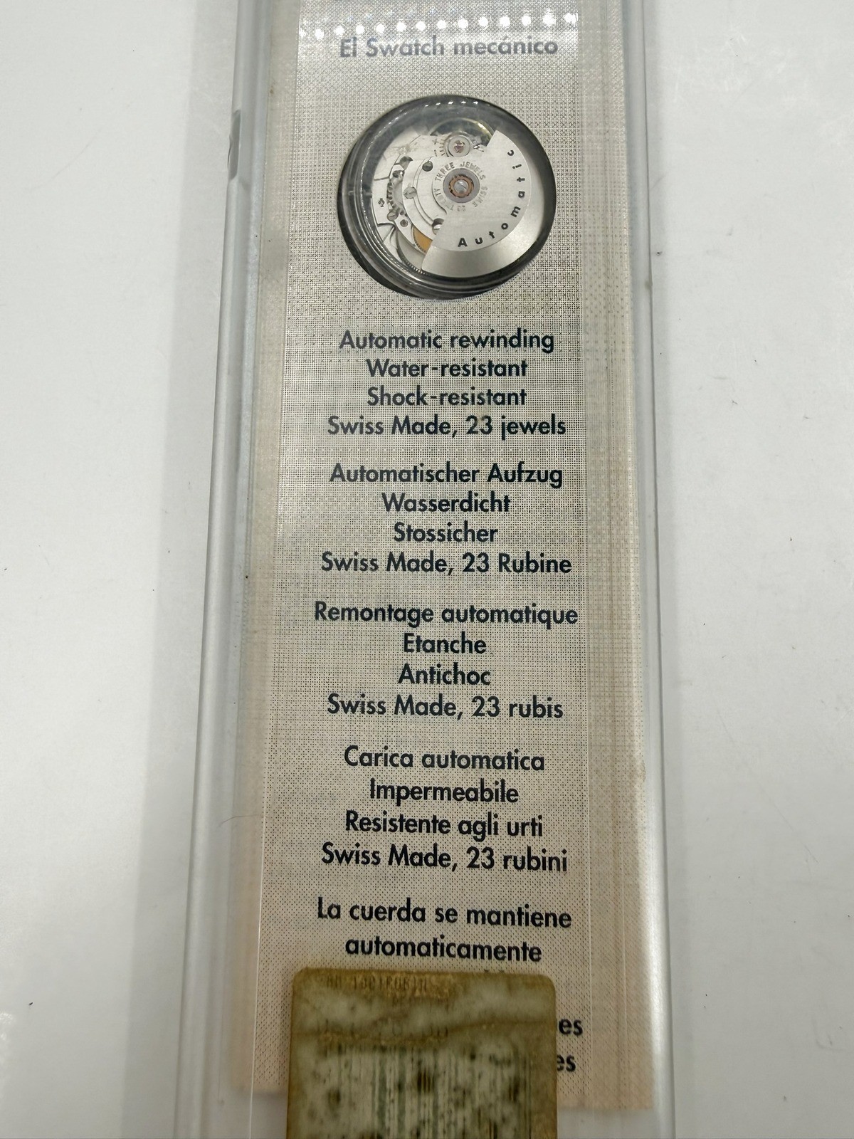 Swatch Automatic SAM100 Rubin 1991 Swiss 23 Jewel New Old Stock NOS