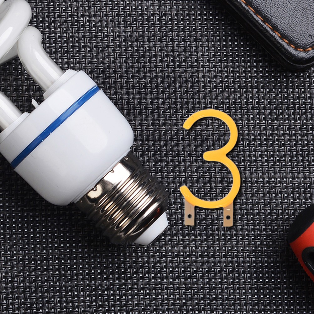 10Pcs Numeric LED Filament Lights Yellow for Home Light Up Number Letter Signage