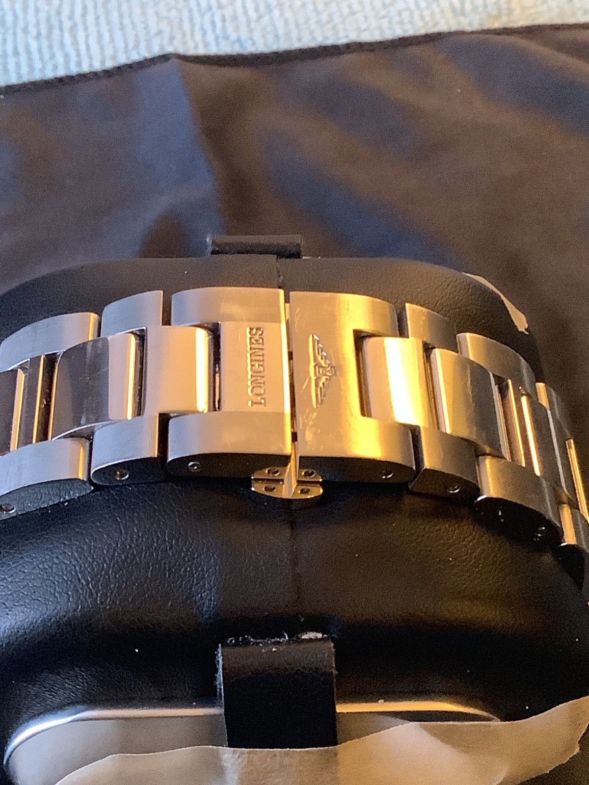 LONGINES 1/100th of a second Red Edition STUNNING BLUE WATCH 41mm CHRONOGRAPH