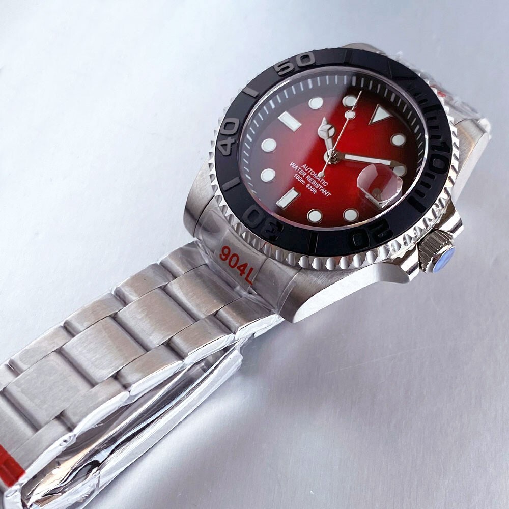 Fashion 20BAR Tandorio Red Gradient Dial NH35 40mm Men Watch Sapphire Cyclops