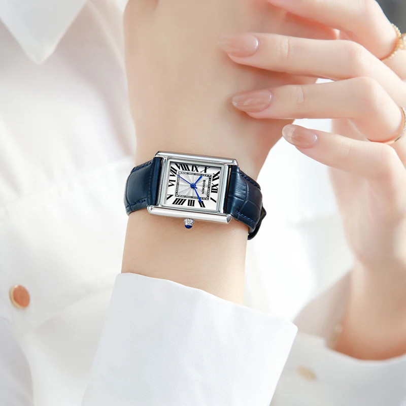 New Elegant Watches for Women and Men Fashion Leather Strap Waterproof Quartz
