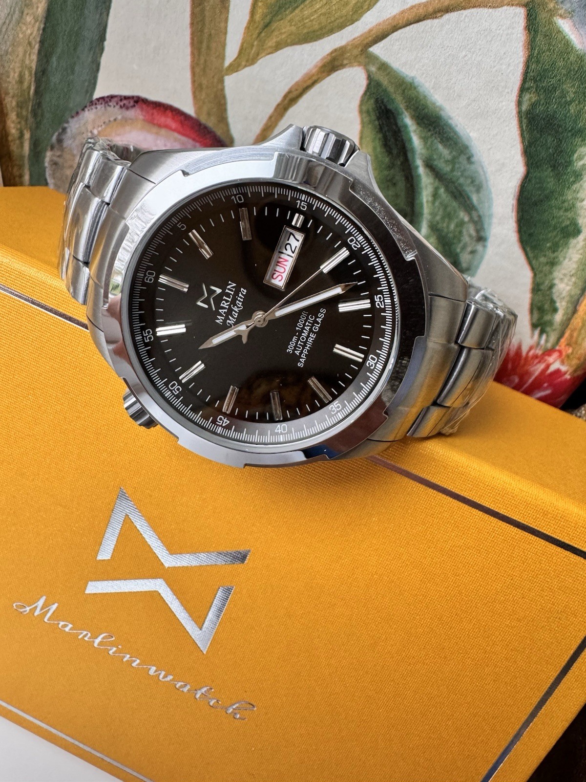 Diver watch DAY-DATE Mens 43mm 300m Sapphire BGW9 SCREW DOWN CROWN 🐟 RRP £500