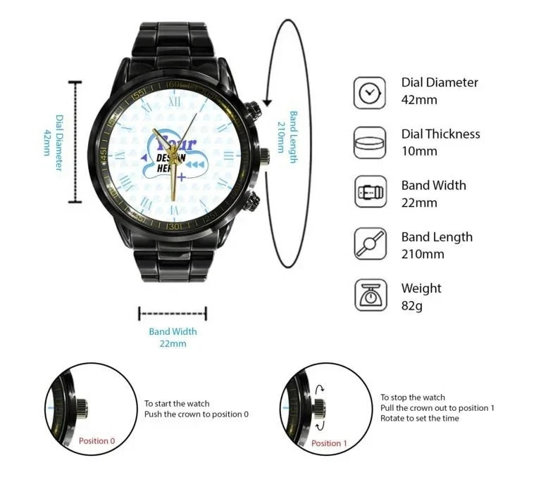 Jurassic Park 30 Anniversary Watch Black Stainless Steel Movie Fan Gift TN1353