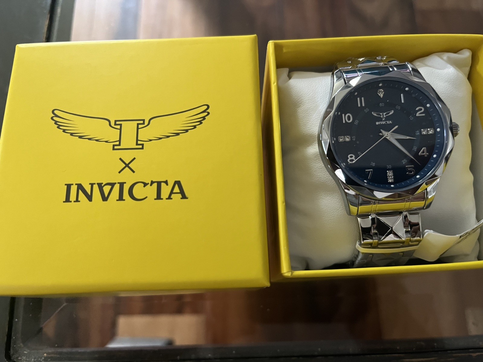 Invicta Men’s Watch Specialty Quartz Blue Copper Dial Steel Bracelet 69028