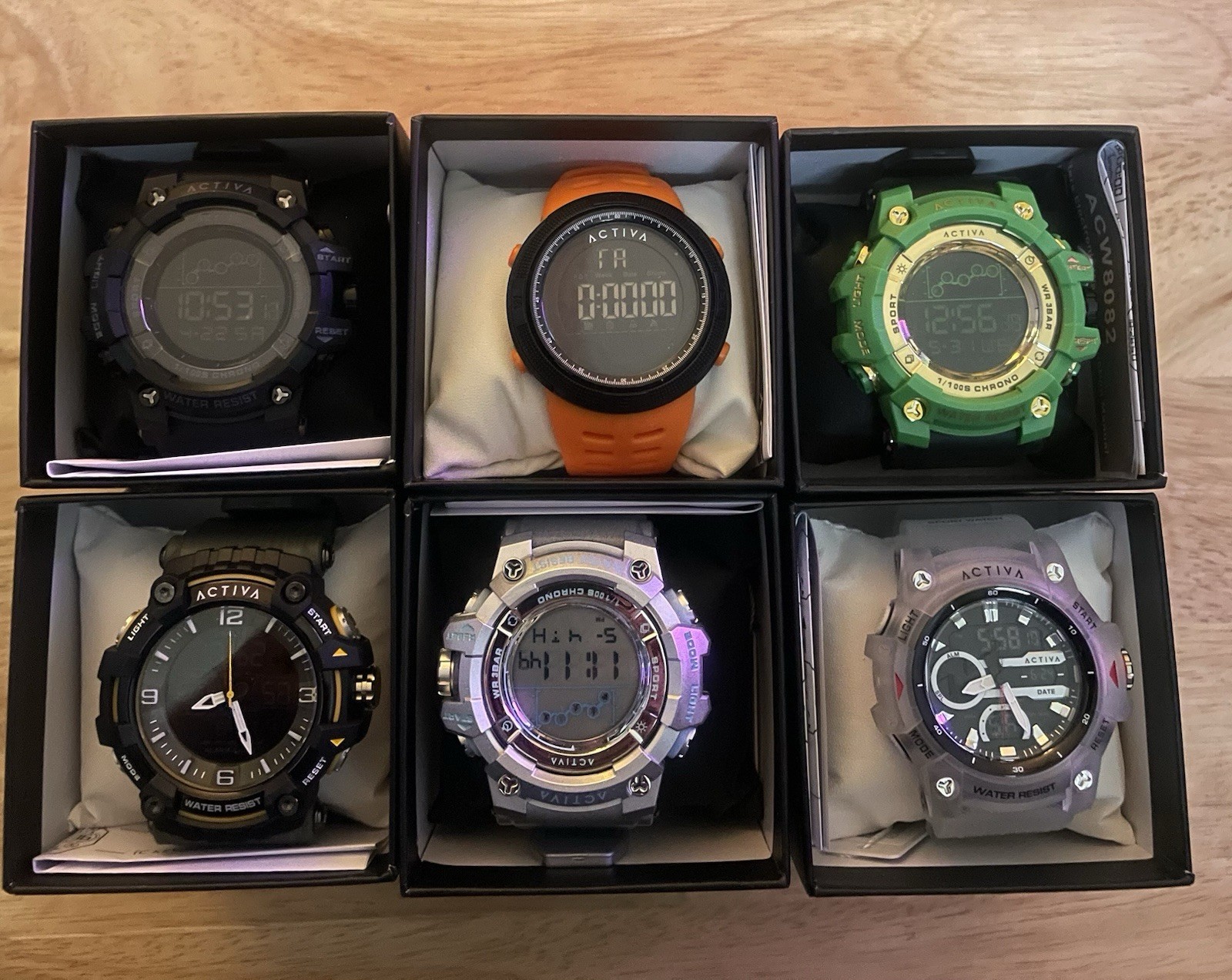 Activa X Invicta Lot of 6 Watches Multicolor Collection Bulk Assorted